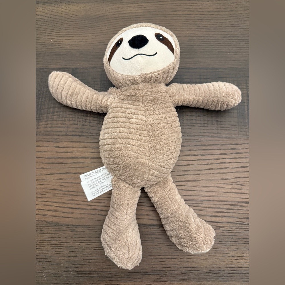 Warmies Tan and Cream Sloth Plush Stuffed Animal Contains flaxseed and lavender